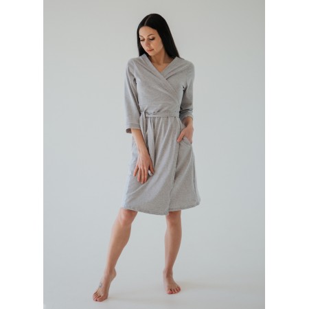 Халат для беременных и кормящих Мария Серый